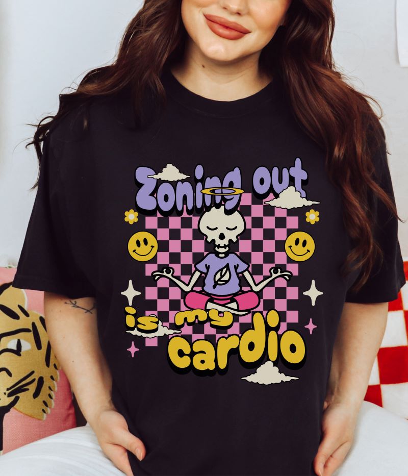 Zoning Out Is My Cardio Retro T-shirt