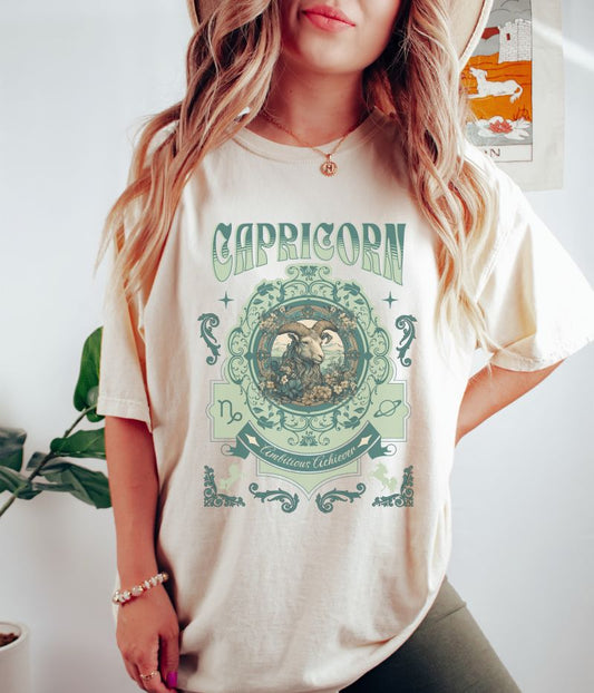 Capricorn Vintage Style T-shirt