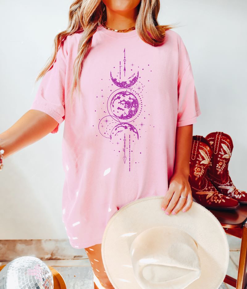 Mystic Celestial Moon Phase T-shirt