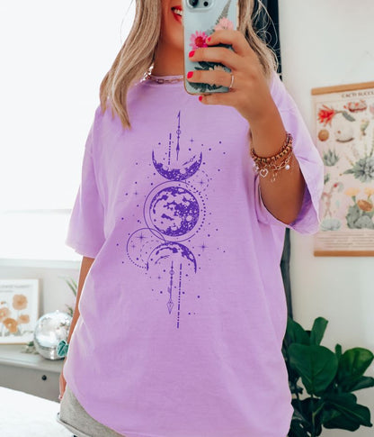 Mystic Celestial Moon Phase T-shirt