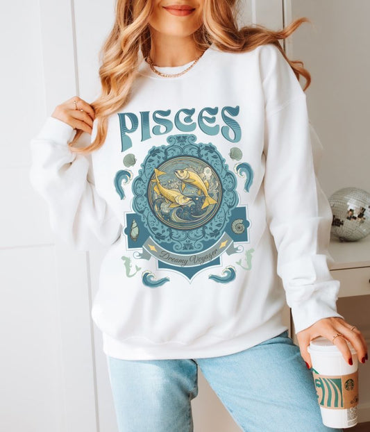 Pisces Vintage Style Sweatshirt