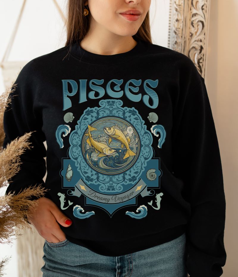 Pisces Vintage Style Sweatshirt